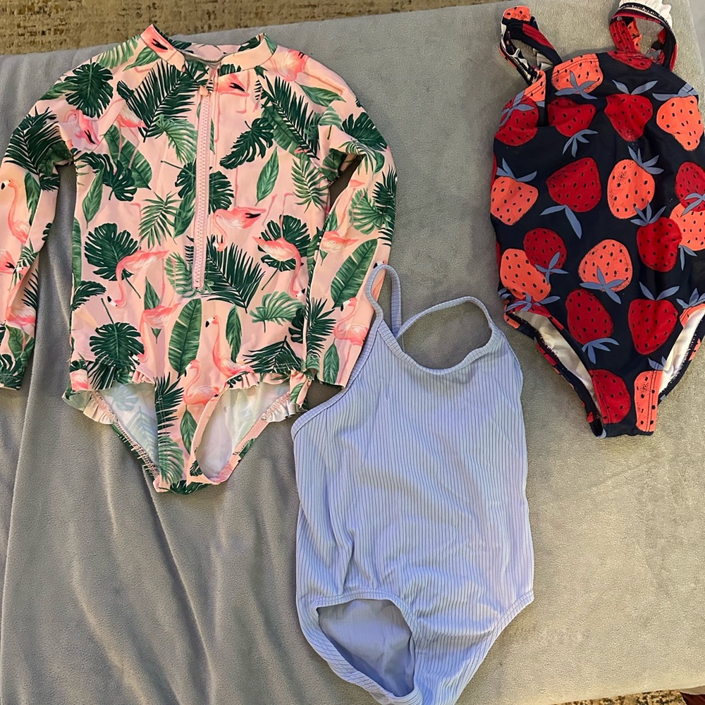 Bundle of 3 T swimsuits for little girls